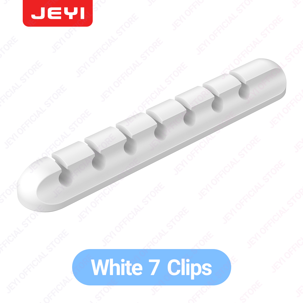 JEYI zelfklevende kabelhouder clips snoerbeheer draadorganizer voor desktop USB-oplaadkabel nachtkastje netsnoer muiskabel: Blauw