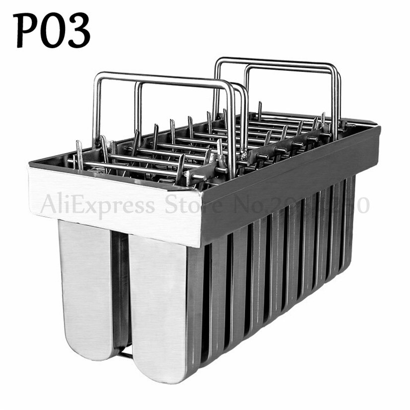 Stainless Steel Commercial DIY Popsicle Molds 20 Cells Ice Pop Mold Maker Accesorios Kitchen Ice Cream Bar Moulds 6 Options: P03