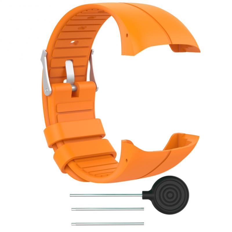 Colorful Replacement Watch Strap For Polar M400 Running Smart Watch Silicone Sport Wrist Band For Polar M430 Silicone Strap: orange