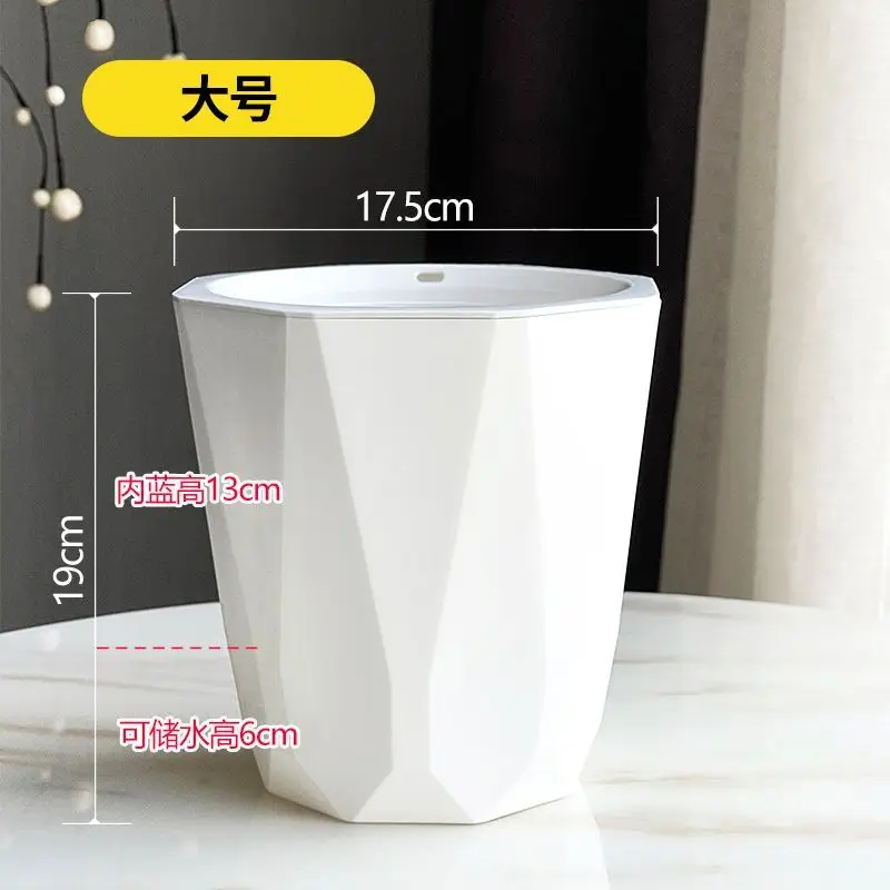 Macetas perezosas automáticas que absorben agua, macetas absorbentes de agua suculentas especiales de rábano verde, hogar interior de plástico: Rojo