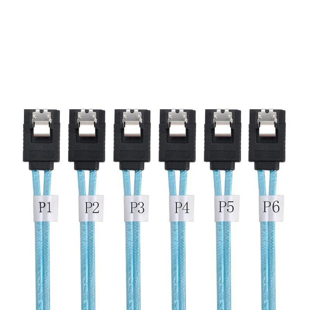 Câble SATA-III 4 pièces/6 pièces/8 pièces/ensemble-12Gbps vers câble SATA de remplacement pour Bitcoin ordinateur-serveur CD DVD disques Raid HDD-SSD