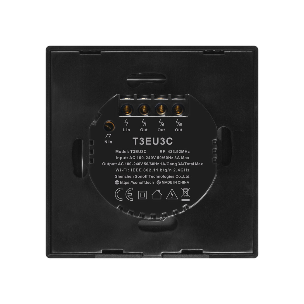 Sonoff tx  t0 t2 t3 eu smart switch wifi touch væglampe smart home fjernbetjening trådløs timerkontakt via ewelink app