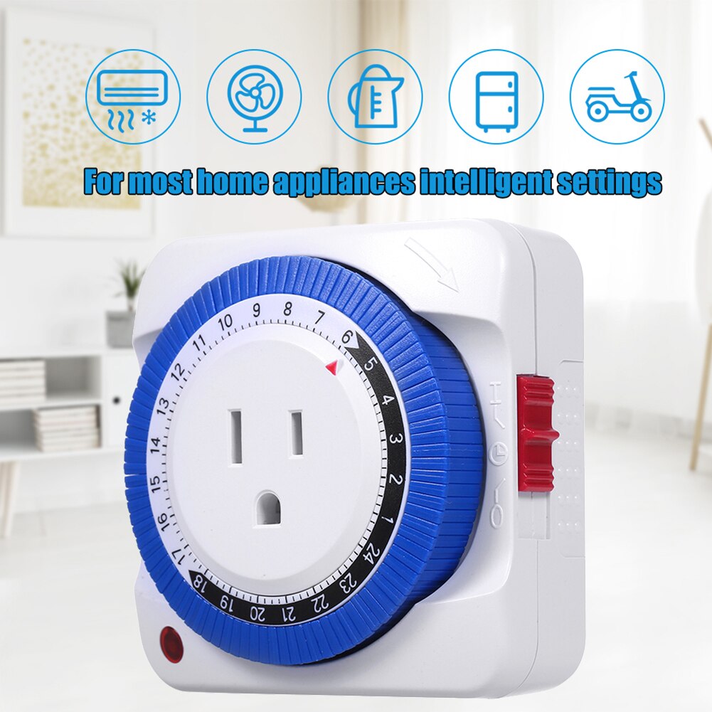 24-hour cycle timer socket switch kitchen timer socket cycle universal timer socket mechanical timer US EU Plug