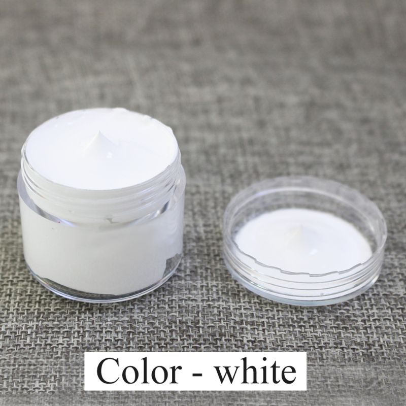 50ml White Leather Paint Shoe Cream Coloring for Bag Leather Dye Repair Leather Sofa Bags Shoes Clothes Shoe Cream Acrylic Paint