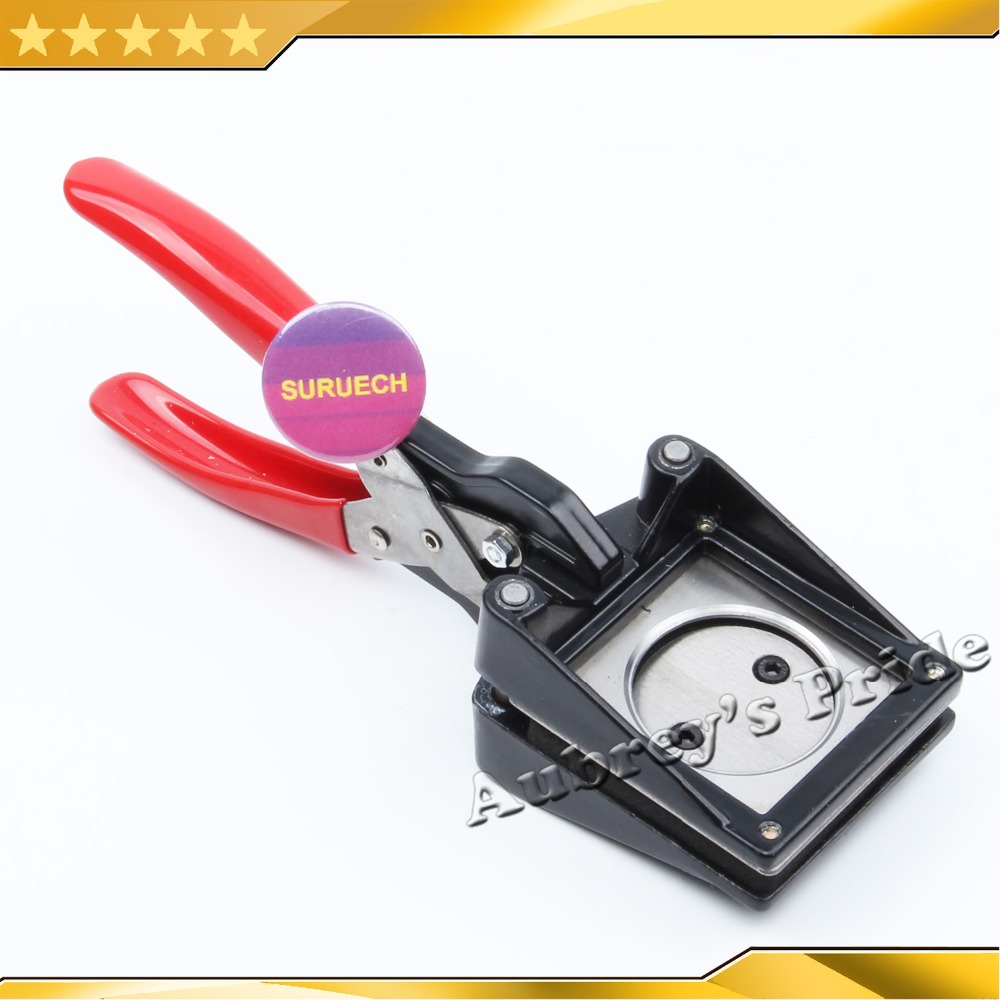 Hand Held Manual Round 37mm 1-1/2" (Actual Cutting Size 48.5MM) Paper Graphic Punch Die Cutter for Pro Button Maker