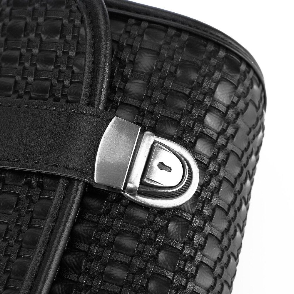 Motorcycle Tool Bag Universal Storage Bag Retro Leather Handlebar Saddle Barrel Pouch Motocross Saddlebag Side Bag Waterproof