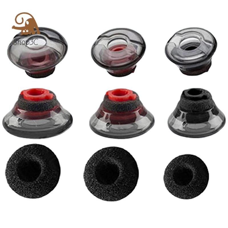 Almohadillas de silicona suave para auriculares Plantronics Voyager 5200, tapones para los oídos transparentes, espuma negra