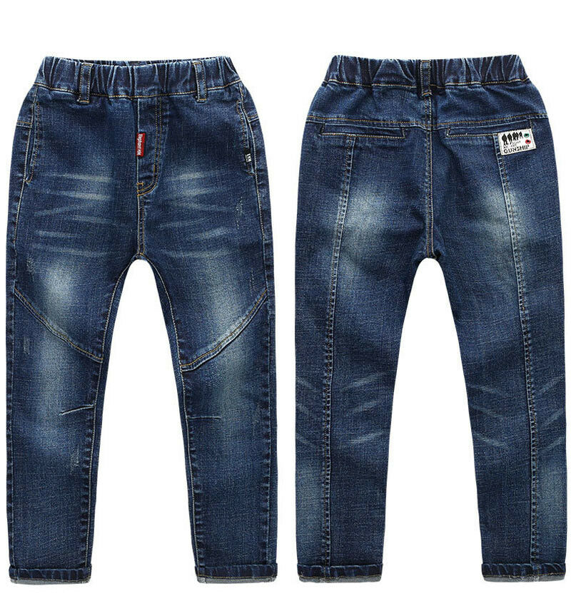 Niño pequeño niños bebé niña niño ropa Denim niños pantalones vaqueros largos Pantalones Bebé Niño Pantalones vaqueros