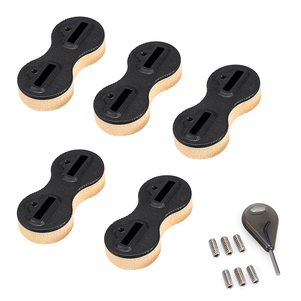 5pcs/lot Plastic Fusion Fin Box for FCS Surfboard Fins Surfing Plugs Tri +Quad Fin Set(1x0deg + 2x5deg + 2x9deg: black