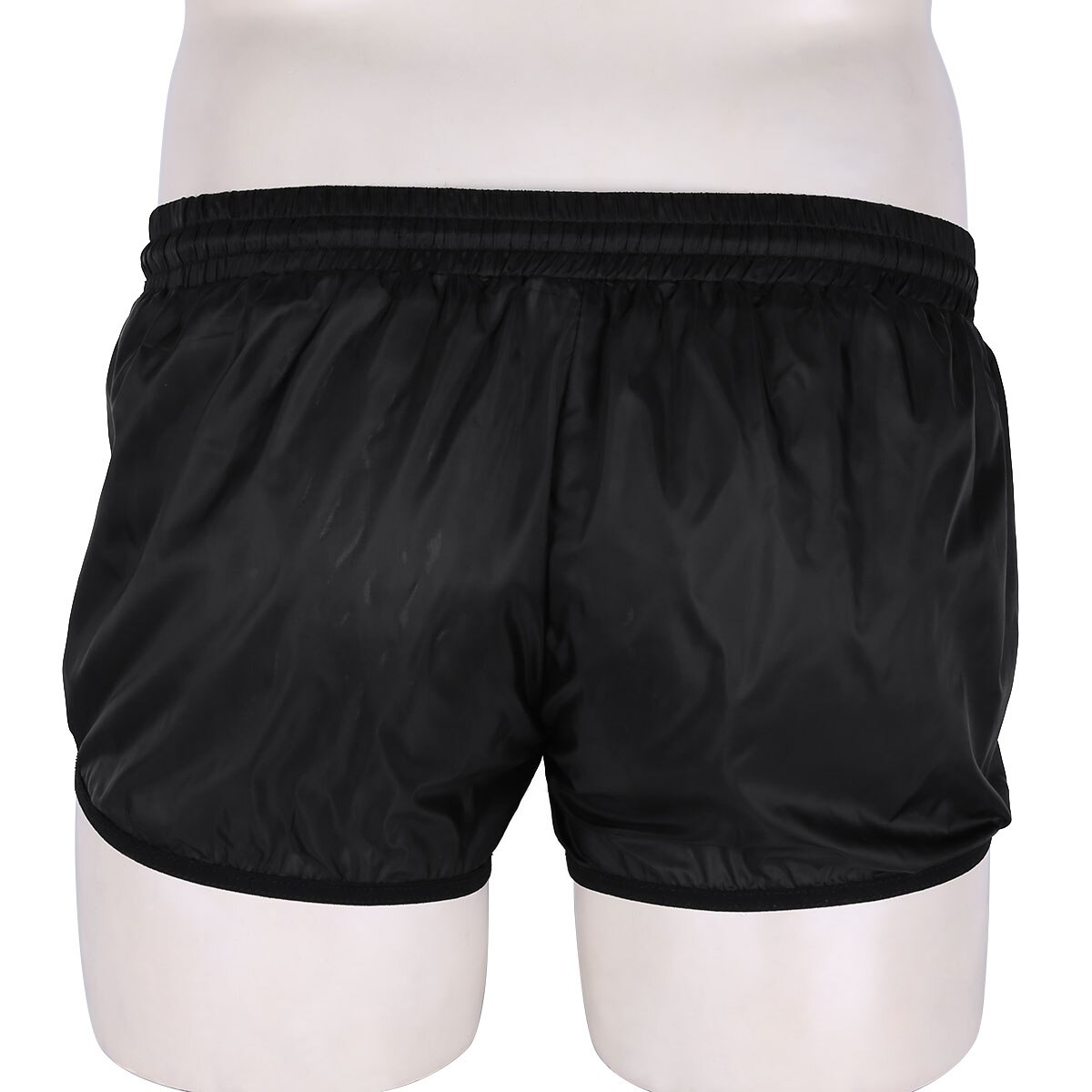 Bañador suave transparente para hombre, ropa de baño, Bóxer ligero con cordón, bragas, ropa de baño informal