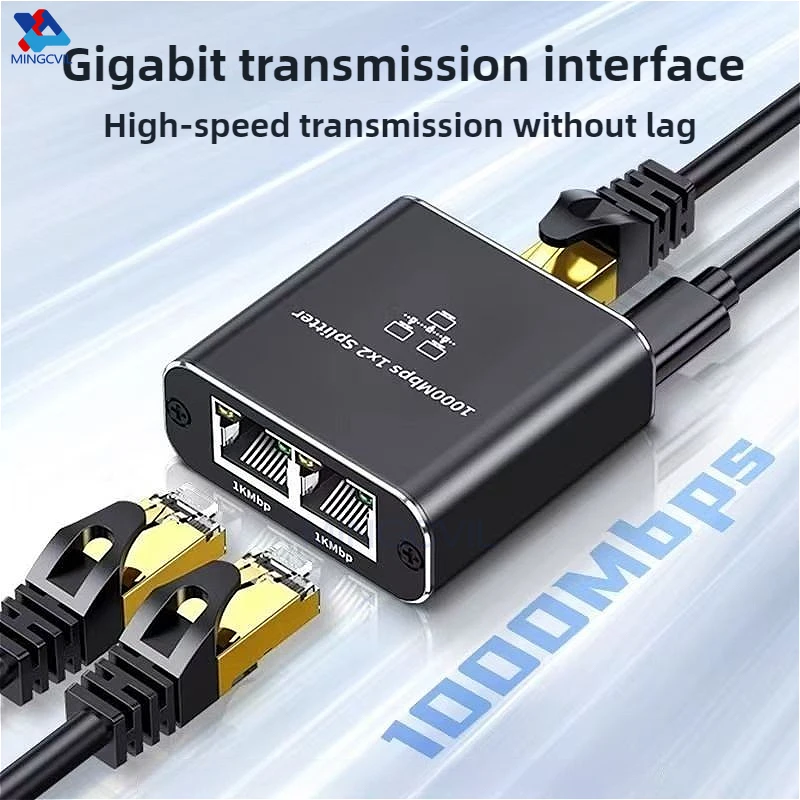 Switch gigabit ethernet  rj45 splitter lan adattatore di estensione gigabit 1000 mbps connettore di rete 1 a 2 per pc laptop tv box router: Default Title