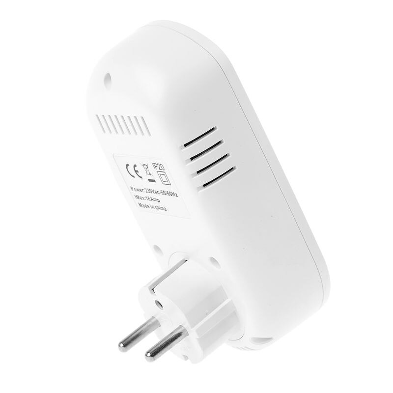 Programmable Plug in Thermostat EU Socket 16A Electric Heating Underfloor Room Temperature Controller B95B