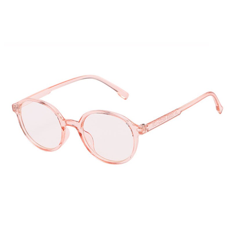 Anti Blue-Ray espejo PC marco gafas planas redondas gafas para estudiantes Oficina uso TT @ 88: Pink