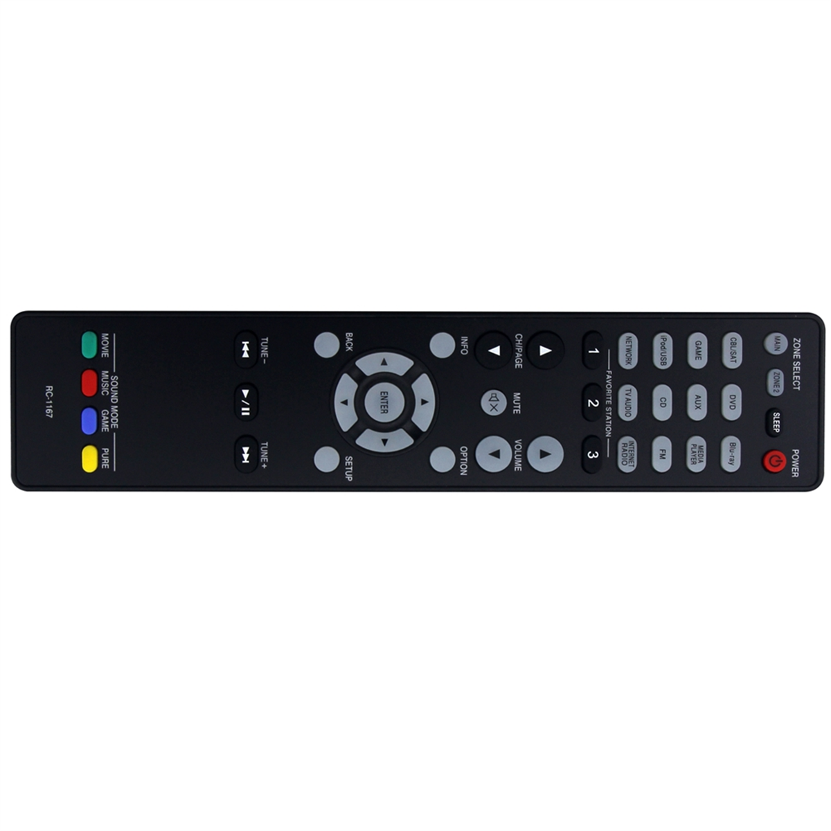 Pilot zdalnego sterowania RC-1167 wymień na amplituner AV Denon AVR-2113 AVR-2113CI AVR-1913 AVR-2313CI AVR2113 AVR2113CI