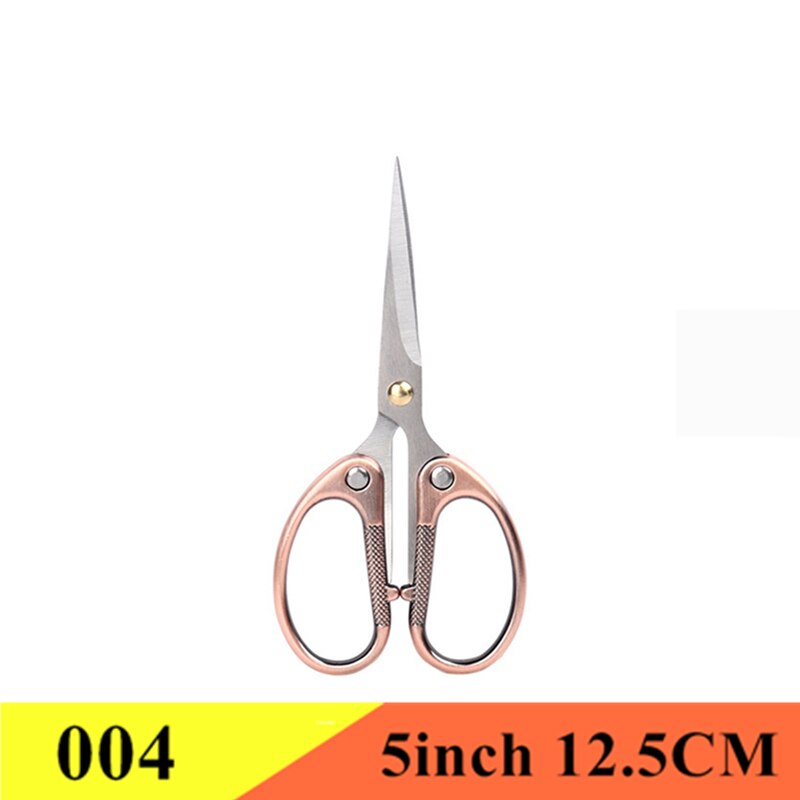 Vintage Scissors Fabric Cutter Tailor&#39;s Scissors Tailor Needlework Sewing Embroidery Office Scissors Stationery DIY Tools Shears: 004 Red Coppe 5inch