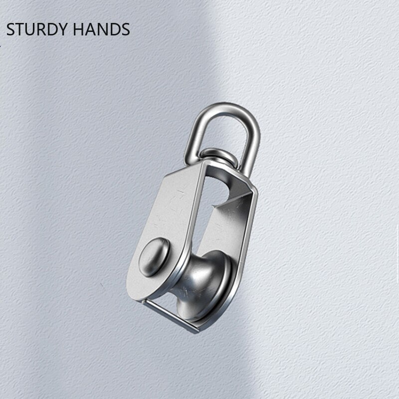 Stainless Steel Single Pulley Wire Rope Chain Traction Fixed Pulley Lifting Load-bearing Pulley Rotary Pulley Loading Tool