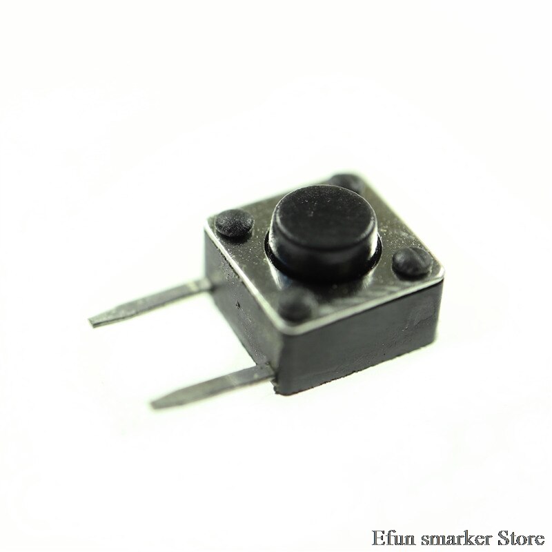 50 pcs/lot bouton tactile interrupteur tactile 6*6*4.3mm DIP 2 broches marche/arrêt micro interrupteur 6*6*4.3 touches bouton DIP 2pin
