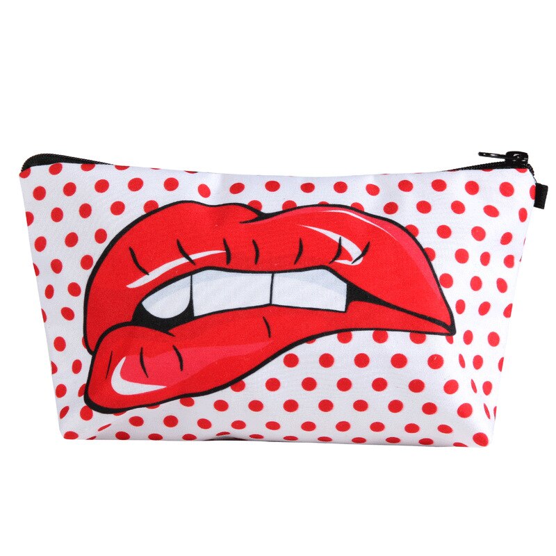 Sac à cosmétiques, enveloppes rouges à bouche multifonctions, trousse de maquillage de voyage pour hommes et femmes, trousse Portable étanche,: Rouge