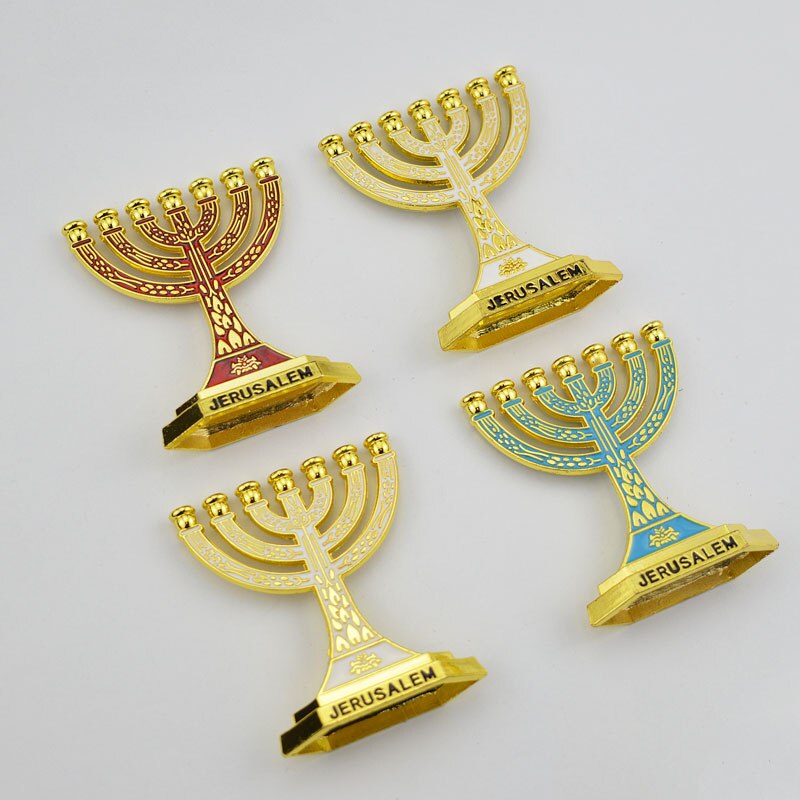 Adorno de candelabro de Metal para decoración del hogar, lámparas doradas de espiga de trigo de Israel