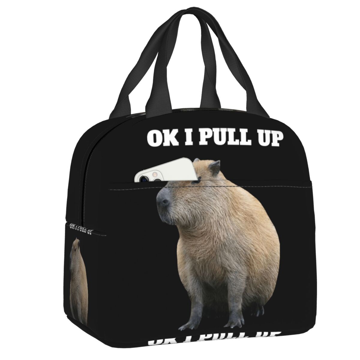 Anpassad capybara isolerad lunchväska för kvinnor läckagesäker kylväska termisk lunchväska kontor picknick resor: Lila