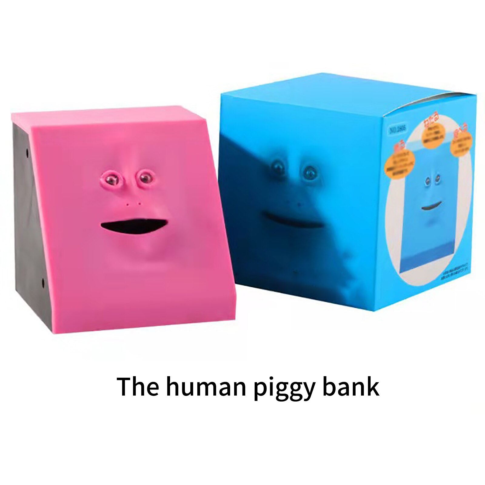 Kunststoff Gesicht Bank Menschliches Gesicht Clever Sensor Sparschwein Elektrische Münze Kann essen Geld Gesicht Sparschwein Speicher Münzen