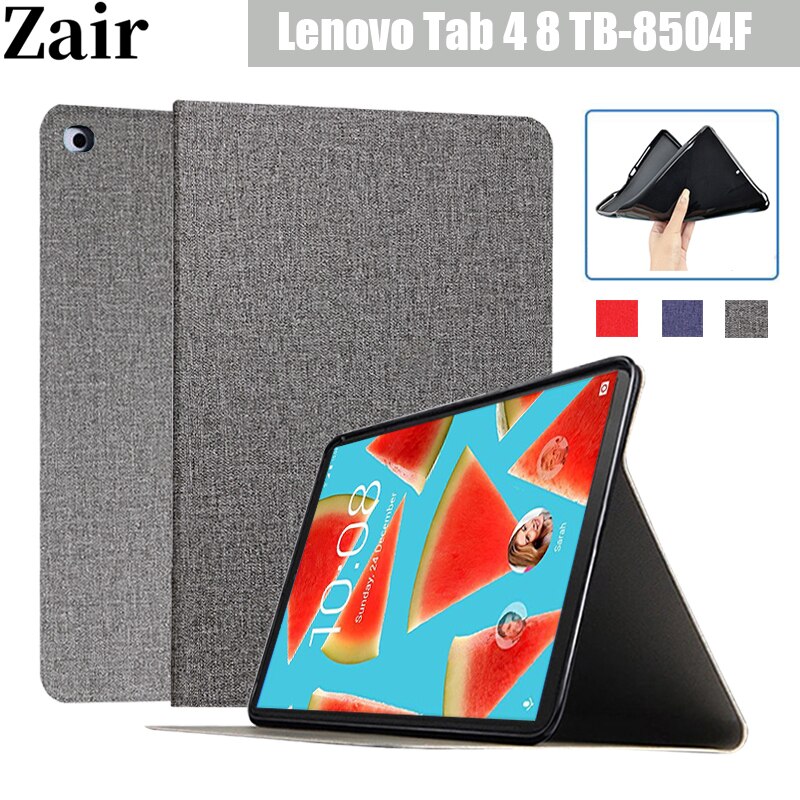 Case For Lenovo Tab 4 8 inch TB-8504F TB-8504N Qijun tablet case For Tab4 8504X 8&#39;&#39; flip Silicone soft shell Stand Cover