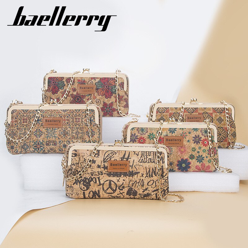 Baellerry Colorful Cellphone Bag Wood Grain Daily Use Card Holder Small Summer Shoulder Bag for Women