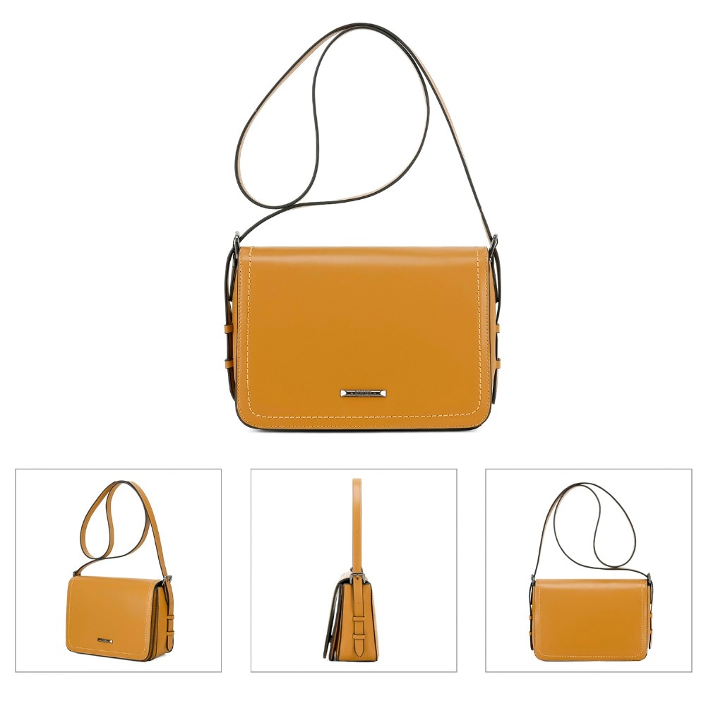 ECOSUSI 9.8 Inch Women Bags Small Shoulder Bag for Women Messenger Bags Ladies Retro PU Leather Handbag Female Crossbody Bags