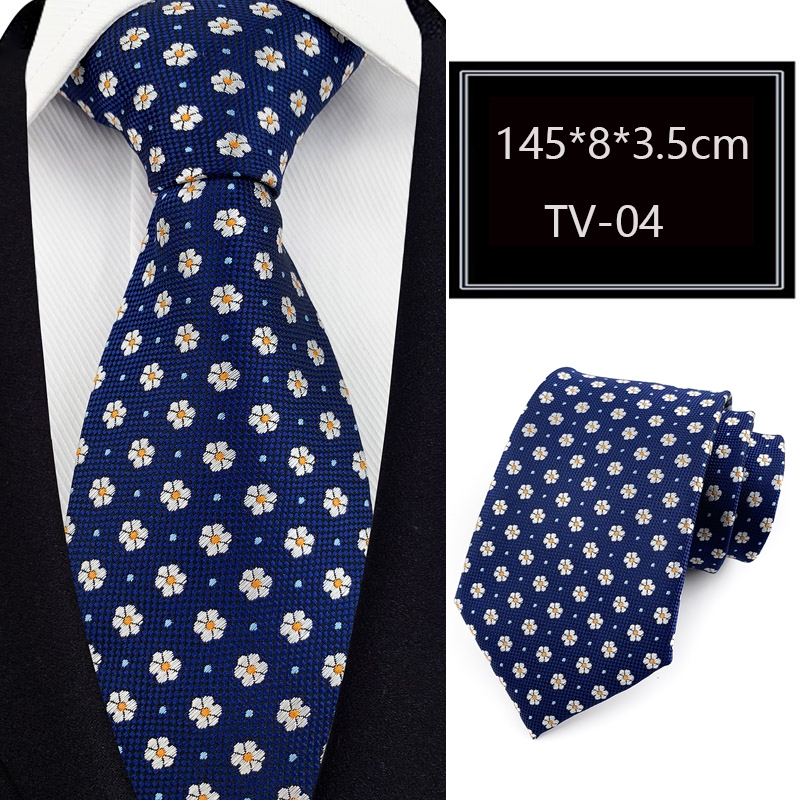 8CM Mens Necktie Stripes Floral Ties For Man Groom Jacquard Woven Neck Tie For Business Wedding Party: army green