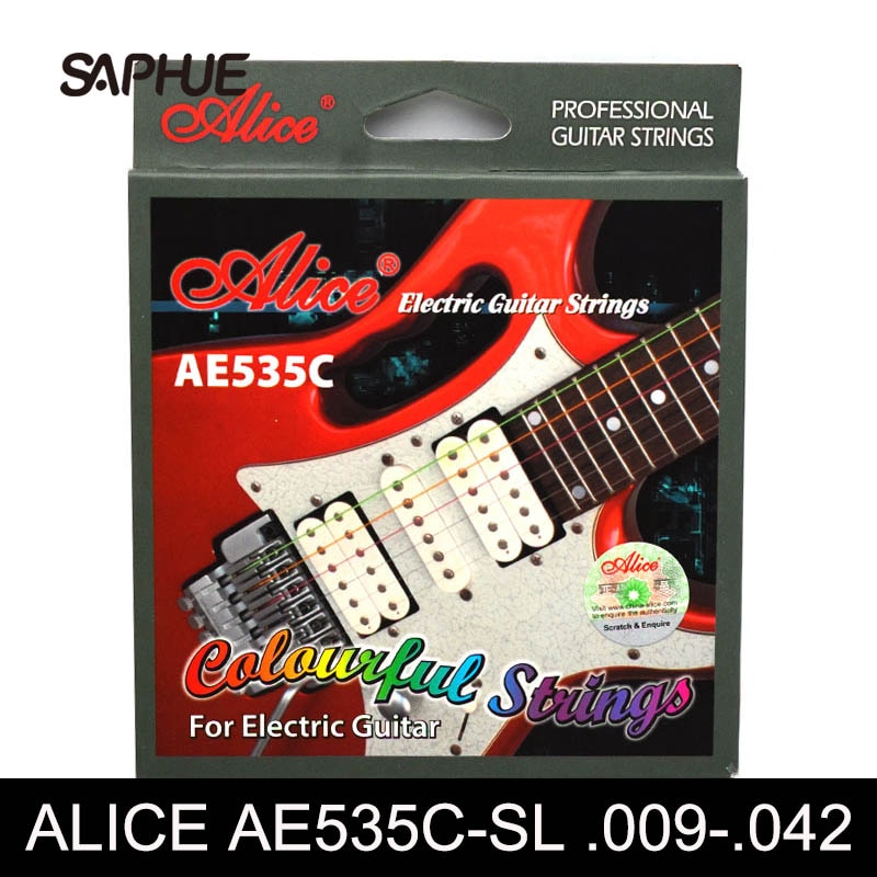 Alice Colorful Electric Guitar Strings AE535C Coated Steel strings 0.09-0.42 inch