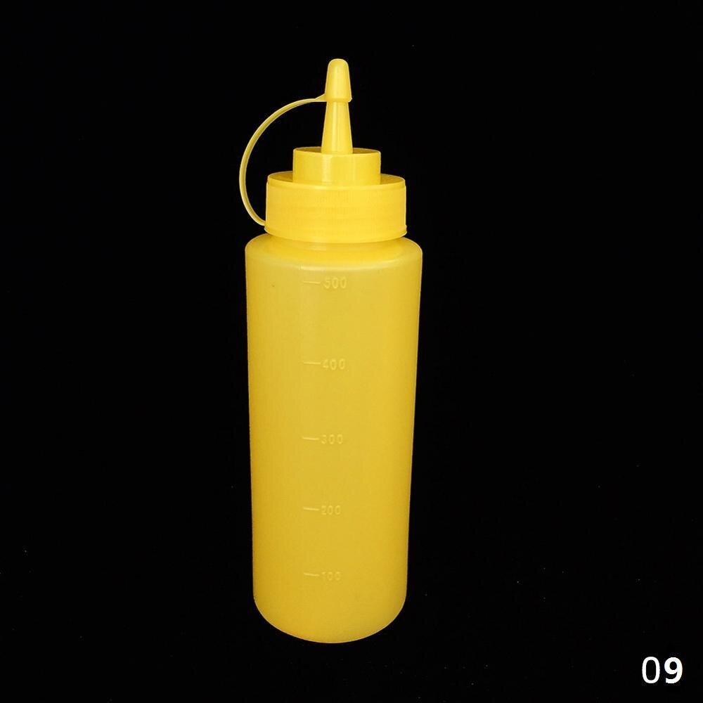 Condiment Squeeze Bottles Sauce Squirt Bottle with Twist On Cap Lids Ketchup Mustard Mayo Sauces Oil Bottles Kitchen Gadget: 16oz-Yellow