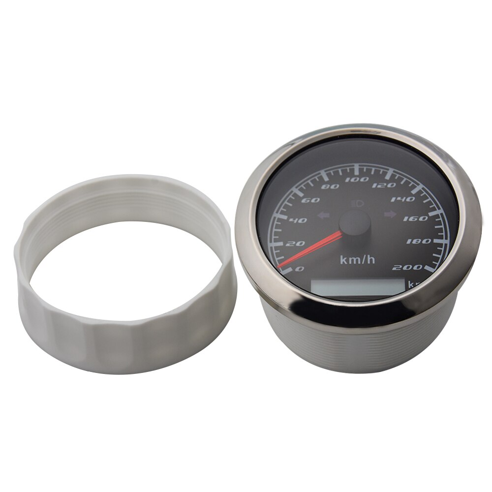 Tachimetro GPS 85MM 200 KM/H con Antenna GPS per motocicletta per auto con allarme cicalino velocità eccessiva e luce di svolta