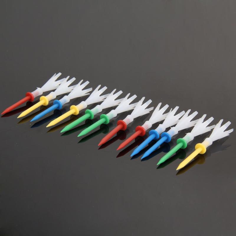4 Yards Gonkux 12 Stks/set Gemengde Kleuren Plastic 2 3/4 Inch Golf Tees Polypropyleen Kussen Top Golf Tee Golf Accessoires