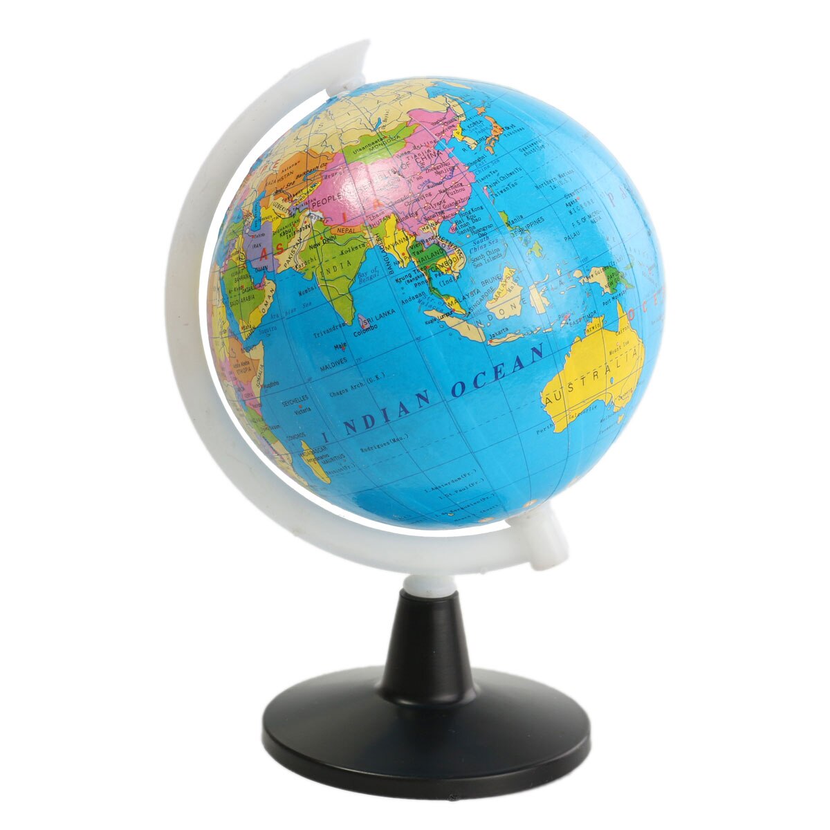 World Globe Atlas Map With Swivel Stand For Home Office Decor Craft School Supplies Beach Ball Kids Learning Educational Map Toy