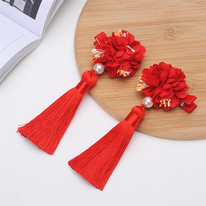 2020 novo multi estilo meninas grampos de cabelo chinês tradicional princesa borlas flor hairpins crianças meninas acessórios para o cabelo