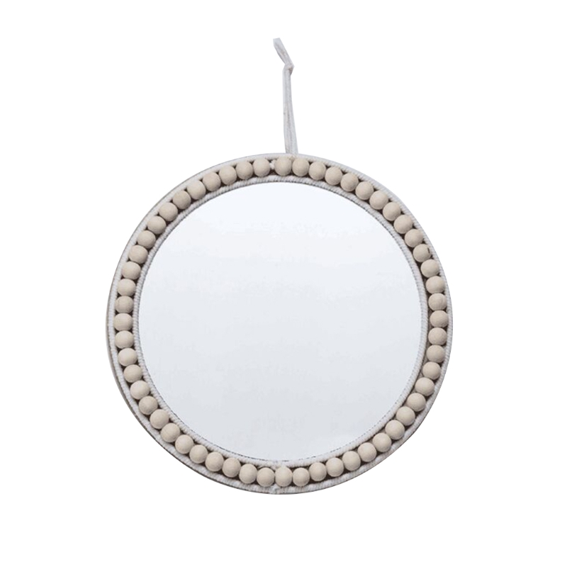 Rotan Spiegel 15 Inch SWTHONY 15 Inch Ronde Hangspiegel - Boho Rotan Rand - Wanddecor Voor Woonkamer, Slaapkamer Of Badkamer Decoratieve Cirkel Spiegel Voor Aan De Muur