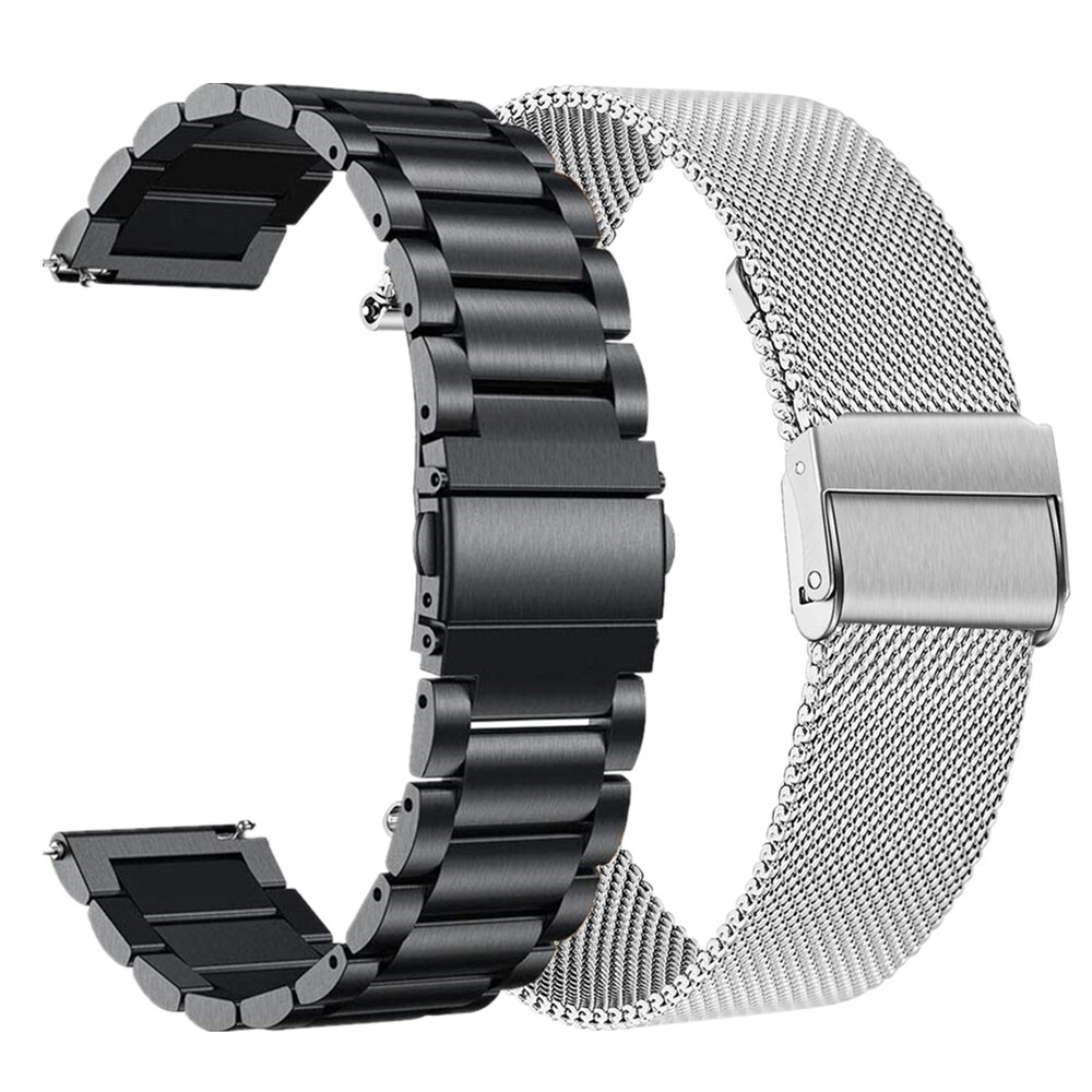 Pulseira de metal para huawei relógio gt/gt2 46mm honra magia 2 pulseira banda inteligente cintas inoxidável para galaxy watch3 45mm pulseira