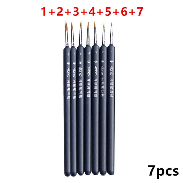 5 PCS DIY Paint Brush Set Nylon Brush Acrylic Painting Thin Hook Line Pen Art Supplies Hand Painted A3: G