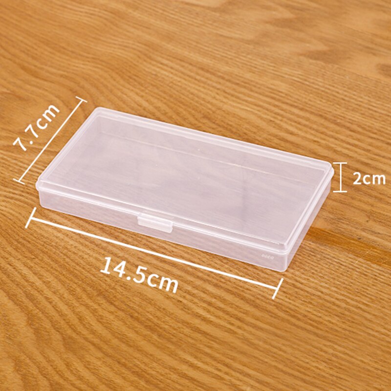 2pcs/lot Transparent Desktop Organizer Pencil Box Plastic Desk Storage Box Classification Box School Office Stationery: 14.5cm small 2pcs