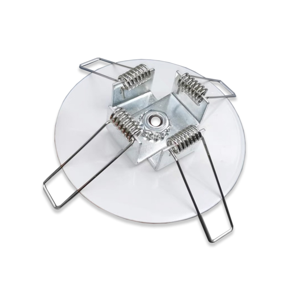 2Pcs Circular Lamp Holder 100-140mm Ceiling Mounted To Concealed Pendant Chassis Accessory 10mm Inner Hole Cover Spring Lamp