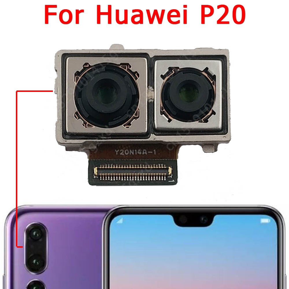 Original Rear Front Camera For Huawei P20 Lite Pro Small Selfie Back Facing Frontal Camera Module Flex Replacement Spare Parts: P20 Back