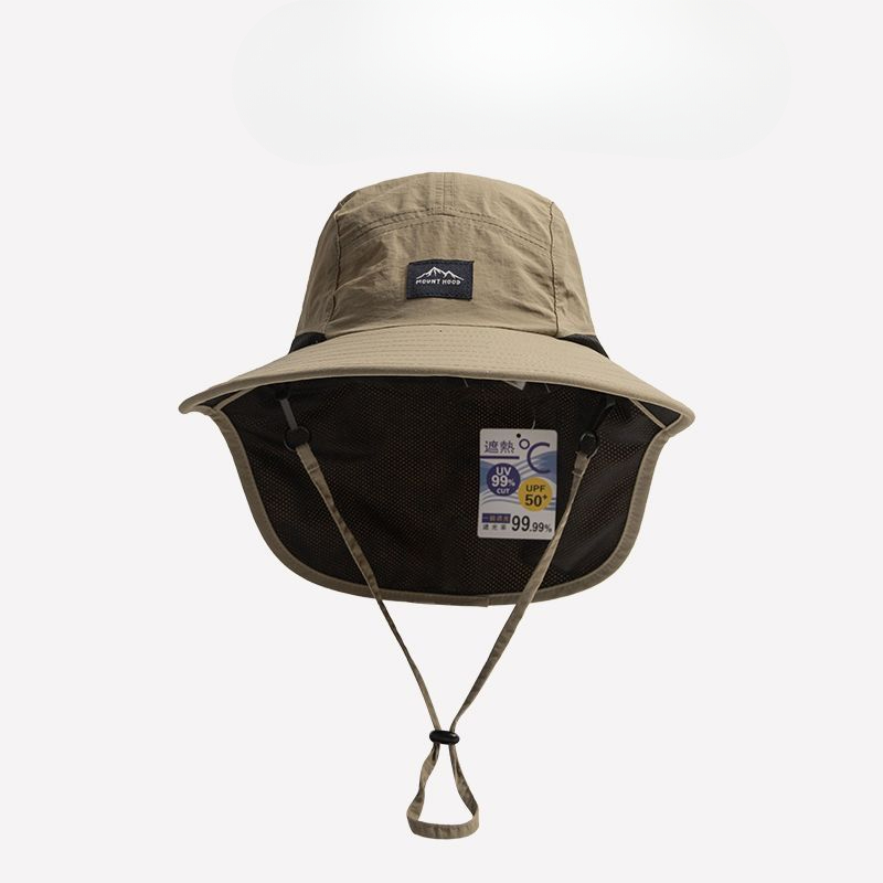 Chapeau de Soleil Panama Unisexe - Large Bord Imperméable Séchage Rapide - Casquette Visor Extérieur Respirant avec Rabat de Cou