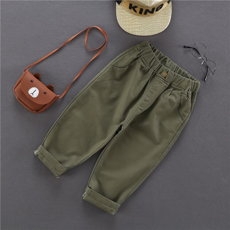 Mode Baby Boy Casual Broek Katoen Knop Baby Peuter Kinderen Broek Lange Baby Jongens Losse Broek Kleding 1-10Y