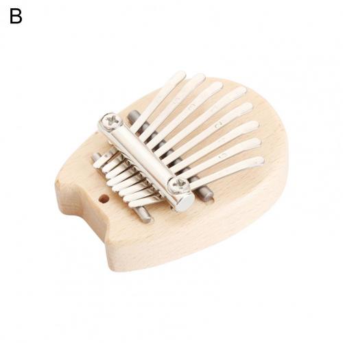 8-Tone Mini Portable Thumb Piano Wooden Small Finger Musical Instrument: B