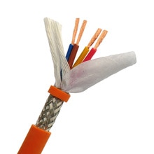 Cable de alimentación de cadena de arrastre blindado Ultra Flexible 4 núcleos 0,5, 0,75, 1,1.5,2.5mm ² Cable de remolque naranja 1m (20,19.17,15,14,13 AWG)