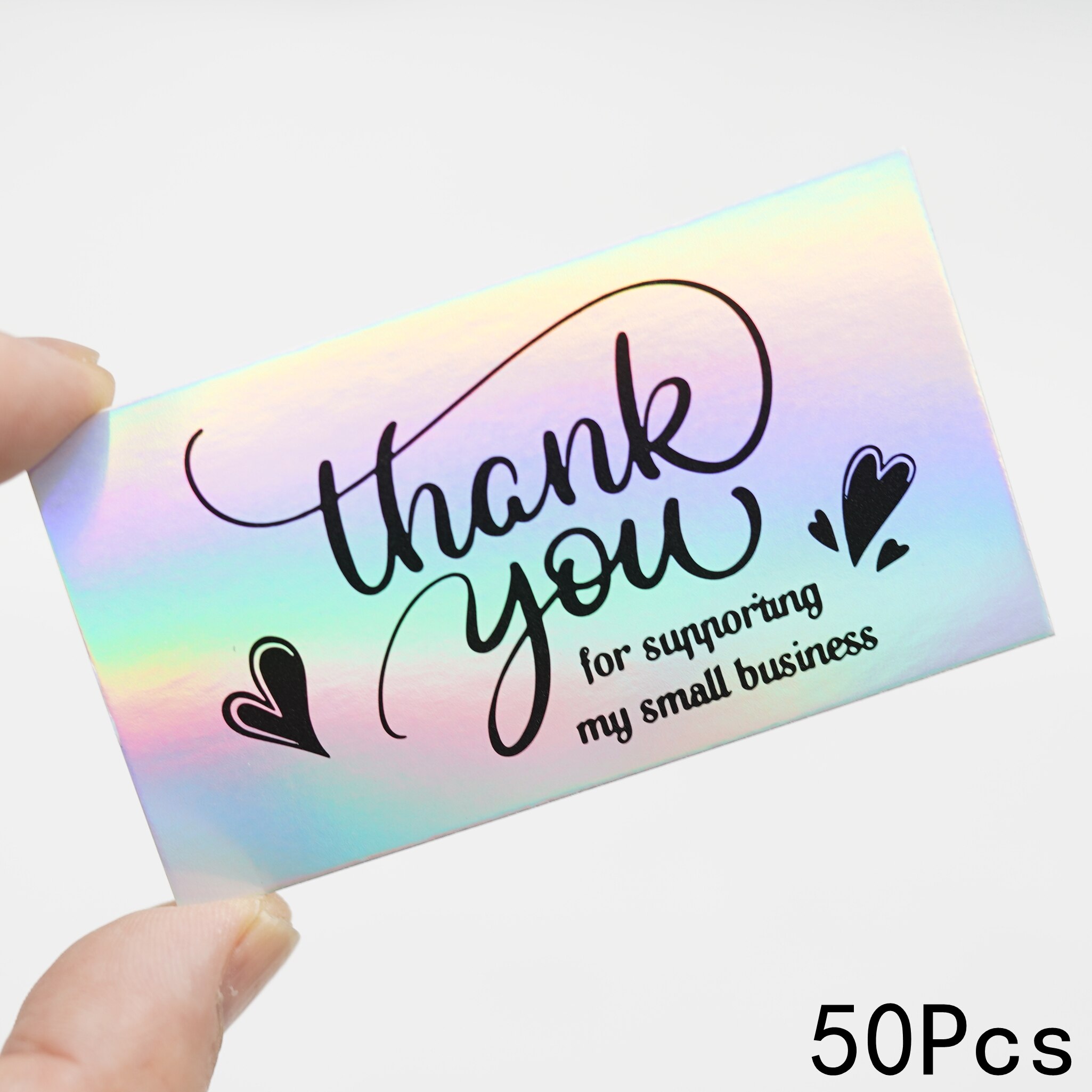 50pcs Thank You for Your Order Business Cards , Shopping Purchase Thanks Greeting Cards Appreciation Card for Small Business: F