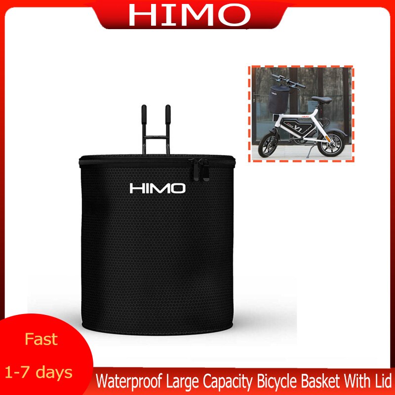 Original HIMO Bicycle C20 Z20 E-Bike Scooter Multi-Function Waterproof With Lid High Capacity Cycling Canvas Basket Pannier