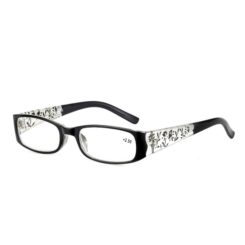 Magnetic Reading Glasses Women Anti-Fatigue Anti-Radiation Diopter Presbyopic Glasses +1.0 to +3.5 R195: +250 / Black