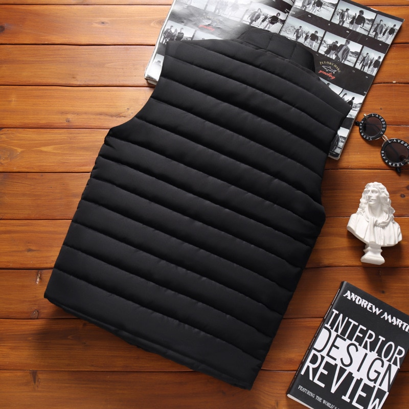 Chaleco Aiwetin, chaquetas de Otoño Invierno para hombre, chalecos gruesos, abrigos sin mangas para hombre, chaleco cálido con relleno de algodón, chaleco para hombres