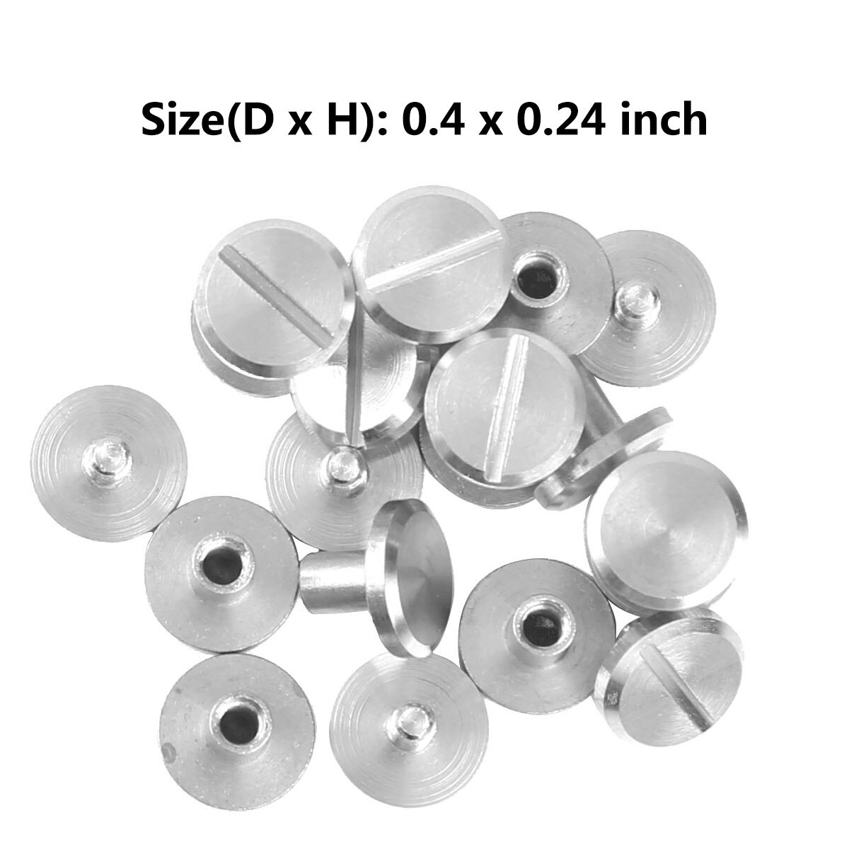10Pc Round Flat Head Nail Rivets Punk Tack Buttons Metal Screw Posts DIY Chicago Screws for Leather Crafts Bags Repair Fasteners